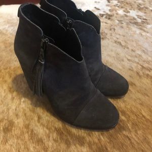 Rag and Bone grey suede fringe booties